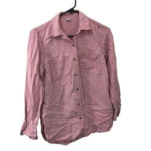 3/$15 Old navy blush pink 100% tencel lyocell long sleeve button down shirt